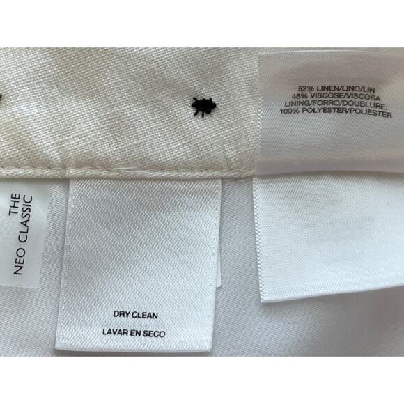 Nine West Women’s 10 White The Neo Classic Linen Blend Pockets Wide Leg Pants - Picture 7 of 12